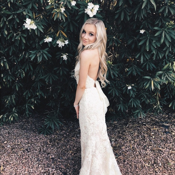 Sherri Hill 2 piece Lace Prom Dress - Picture 2 of 4